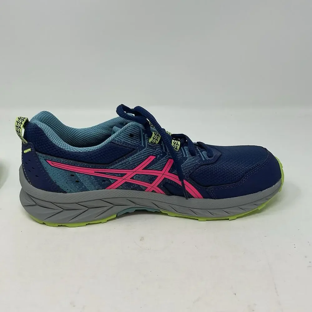 ASICS Shoes Pre Venture 9 Grade School Big Kids Size US 7 EU 40‎ Blue Hot Pink